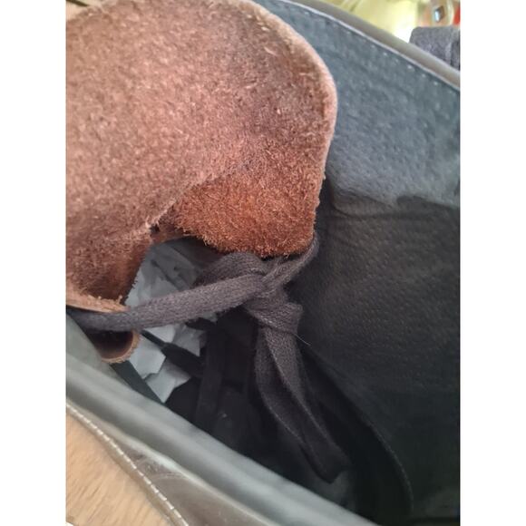 John Varvatos Mens size 13M Leather Brogue Lace-Up Wingtip Casual Preppy Boots - Picture 12 of 13